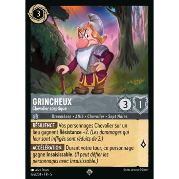Item Grincheux - Chevalier sceptique - 186/204 - SSK - Ciel Scintillant - Brillante - Premium - Français