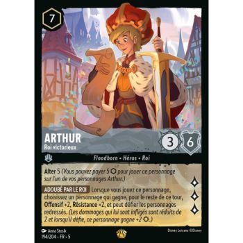 Item Arthur - Roi victorieux - 194/204 - SSK - Ciel Scintillant - Brillante - Premium - Français