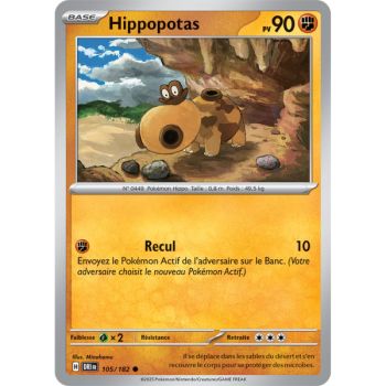 Item Hippopotas - Commune 105/182 - Ecarlate et Violet 10 Rivalités Destinées