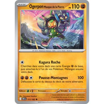 Item Ogerpon Masque de la Pierre - Peu Commune 111/182 - Ecarlate et Violet 10 Rivalités Destinées