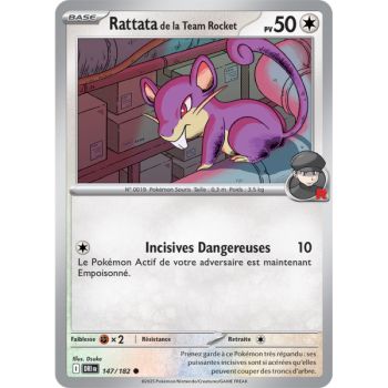 Item Rattata de la Team Rocket - Commune 147/182 - Ecarlate et Violet 10 Rivalités Destinées