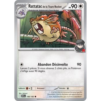 Item Rattatac de la Team Rocket - Commune 148/182 - Ecarlate et Violet 10 Rivalités Destinées