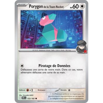 Item Porygon de la Team Rocket - Commune 153/182 - Ecarlate et Violet 10 Rivalités Destinées