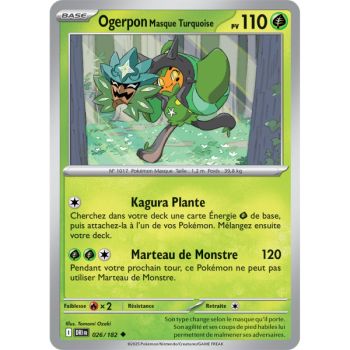 Item Ogerpon Masque Turquoise - Peu Commune 26/182 - Ecarlate et Violet 10 Rivalités Destinées