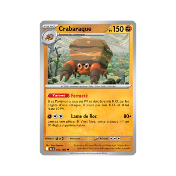 Item Crabaraque - Reverse Pokéball 52/86 - Ecarlate et Violet 10.5 Foudre Noire