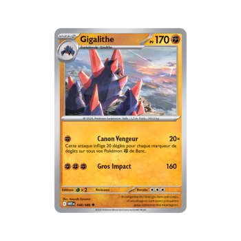 Item Gigalithe - Peu Commune 48/86 - Ecarlate et Violet 10.5 Flamme Blanche