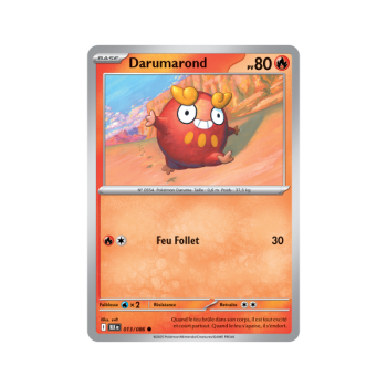 photo Darumarond - Reverse Pokéball 13/86 - Ecarlate et Violet 10.5 Foudre Noire