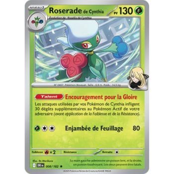Item Roserade de Cynthia - Reverse 8/182 - Ecarlate et Violet 10 Rivalités Destinées