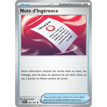 Item Note d’Ingérence - Reverse 181/191 - Ecarlate et Violet Etincelle Déferlante