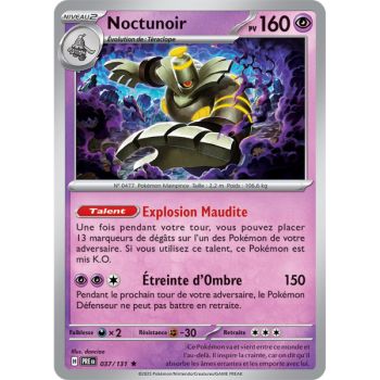 Item Noctunoir - Holo Rare 37/131 - Ecarlate et Violet 8.5 Évolutions Prismatiques