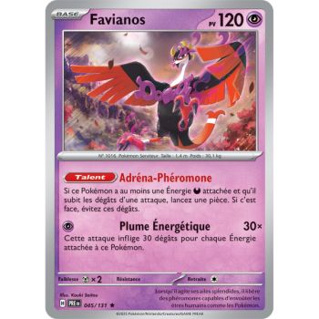 Item Favianos - Holo Rare 45/131 - Ecarlate et Violet 8.5 Évolutions Prismatiques