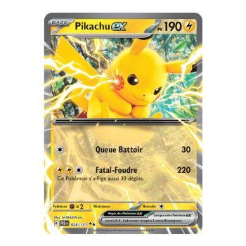 Pikachu-ex - Double Rare 28/131 - Ecarlate et Violet 8.5 Évolutions Prismatiques