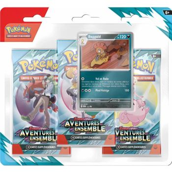 Item Tri-Pack - 3 Boosters - Baggaid/Yanmega - Ecarlate et Violet - Aventures Ensembles [SV9][EV09] - Pokémon -  FR 🇫🇷 (Modèle Aléatoire)