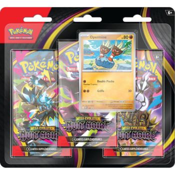 Tri-Pack - 3 Boosters - Opermine - Méga-Évolution : Nuit Noire [ME05][PBL] - Pokémon - FR
