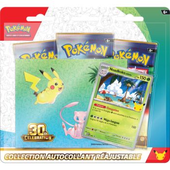 Tri-Pack Collection Sticker Réajustable - 3 Boosters - Noadkoko d'Alola/Lucario - 30e Anniversaire [ME05.5][30C] - Pokémon - FR