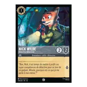 Item Nick Wilde, Détective déterminé - 178/204 - WHW - Lueurs dans les Profondeurs - Brillante - Premium - Français