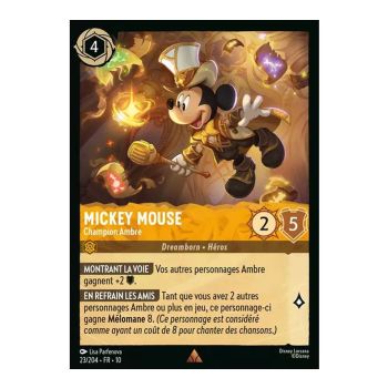 Item Mickey Mouse, Champion Ambre - 23/204 - WHW - Lueurs dans les Profondeurs - Rare - Français