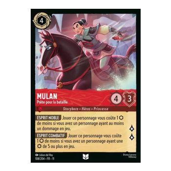 Item Mulan, Prête pour la bataille - 108/204 - WIN - Givresort - Peu Commune - Français