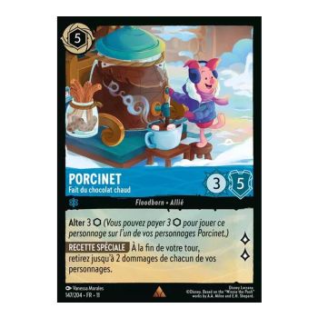 Item Porcinet, Fait du chocolat chaud - 147/204 - WIN - Givresort - Brillante - Premium - Français