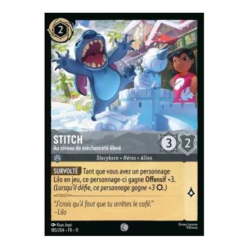Item Stitch, Au niveau de méchanceté élevé - 185/204 - WIN - Givresort - Brillante - Premium - Français