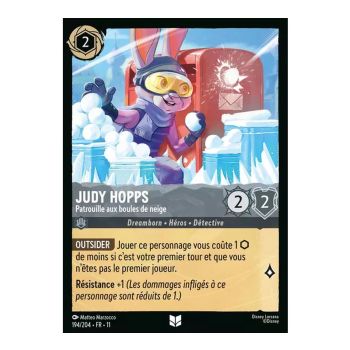 Item Judy Hopps, Patrouille aux boules de neige - 194/204 - WIN - Givresort - Peu Commune - Français