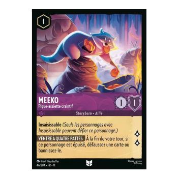 Item Meeko, Pique-assiette craintif - 46/204 - WIN - Givresort - Peu Commune - Français