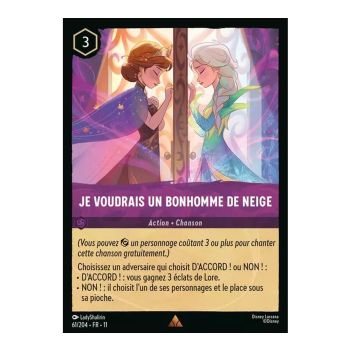 Item Je voudrais un bonhomme de neige - 61/204 - WIN - Givresort - Rare - Français
