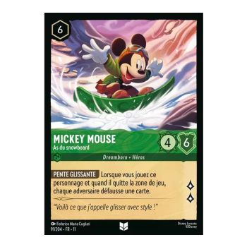 Item Mickey Mouse, As du snowboard - 91/204 - WIN - Givresort - Peu Commune - Français