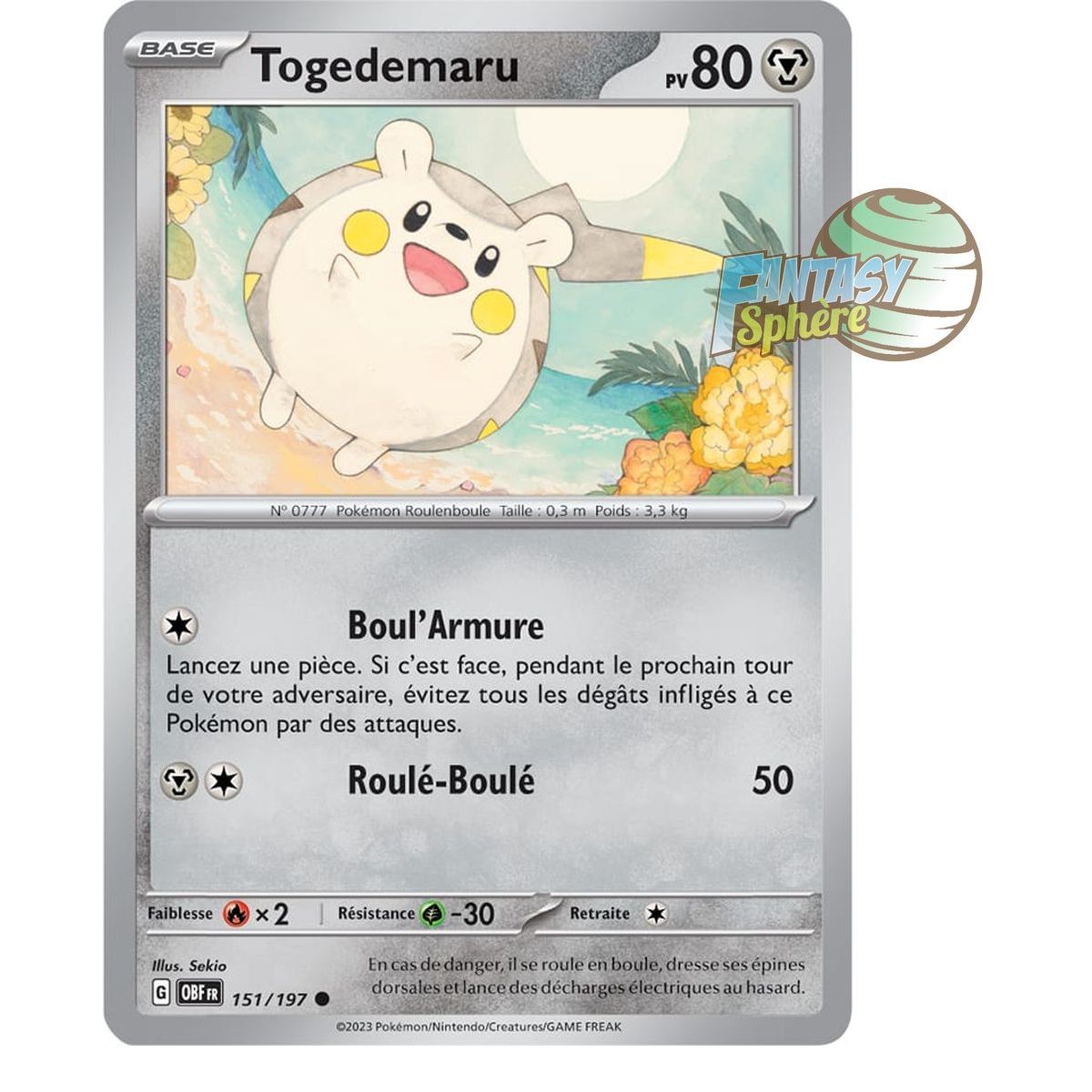 Togedemaru - Commune 151/197 - Ecarlate et Violet Flammes Obsidiennes