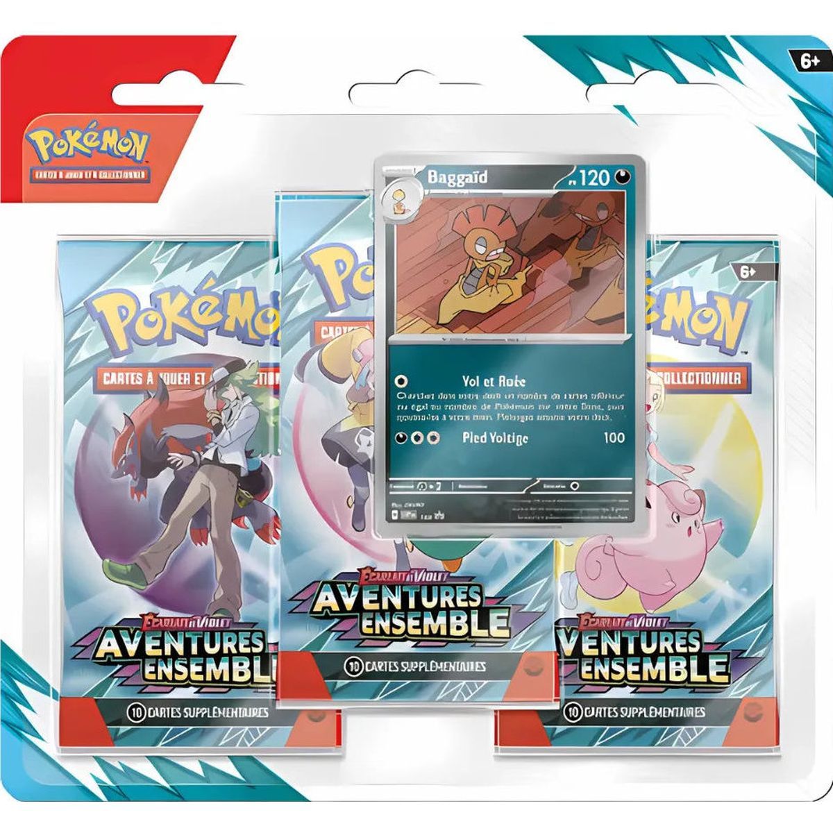 Tri-Pack - 3 Boosters - Baggaid/Yanmega - Ecarlate et Violet - Aventures Ensembles [SV9][EV09] - Pokémon -  FR 🇫🇷 (Modèle Aléatoire)