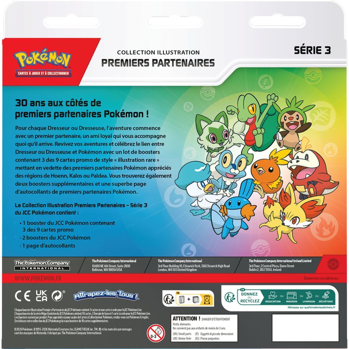 Tri-Pack - 3 Boosters - Collection Illustration Premiers Partenaires - Série 3 - Pokémon - FR
