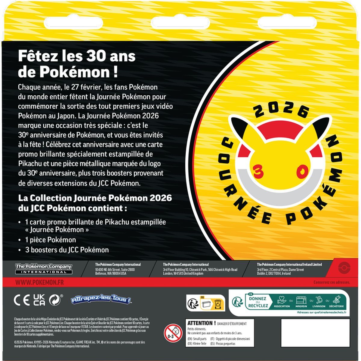 Tri-Pack - 3 Boosters - Pack Collection Journée Pokémon 2026 - Pokémon - FR