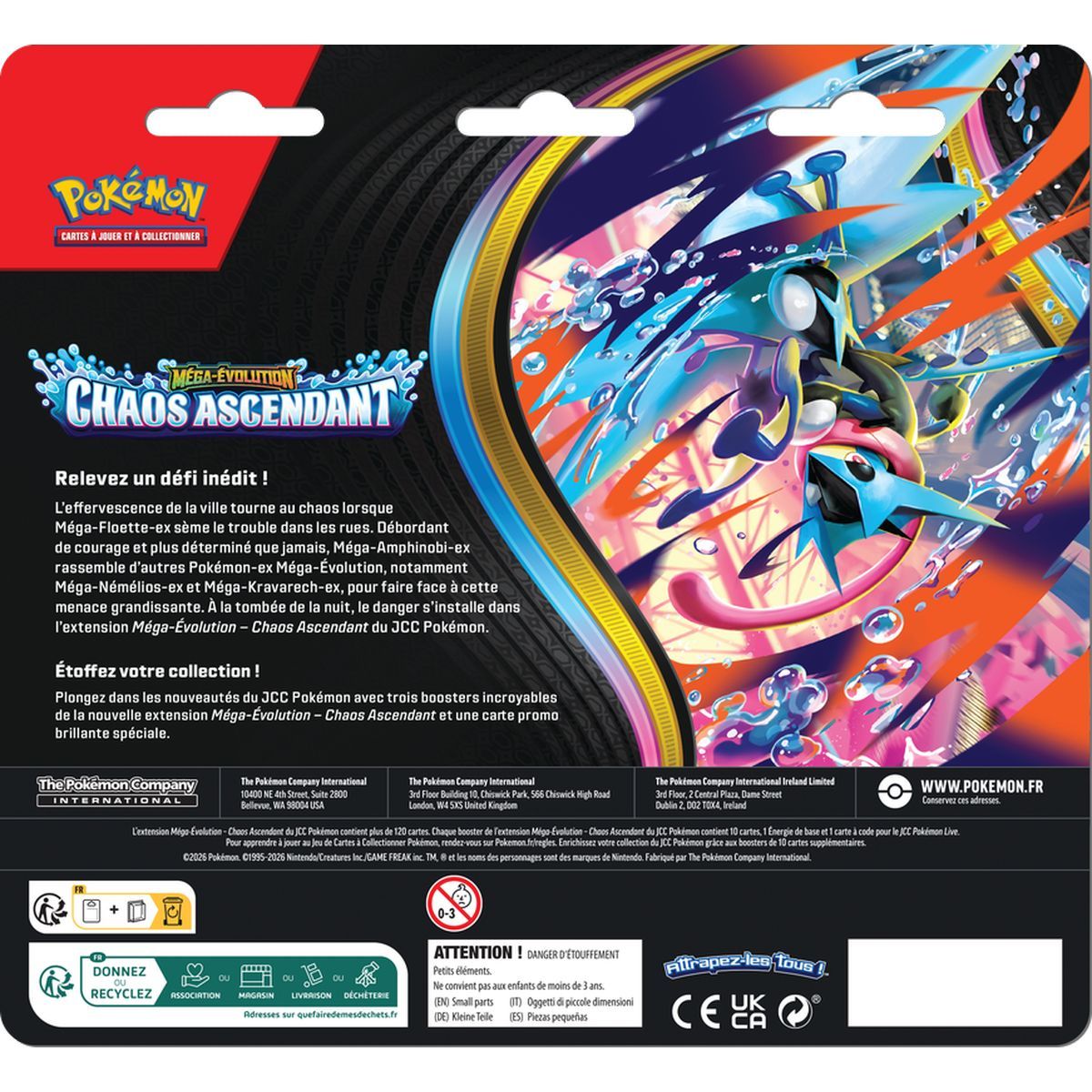 Tri-Pack - 3 Boosters - Reptincel - Méga-Évolution : Chaos Ascendant [ME04][CRI] - Pokémon - FR