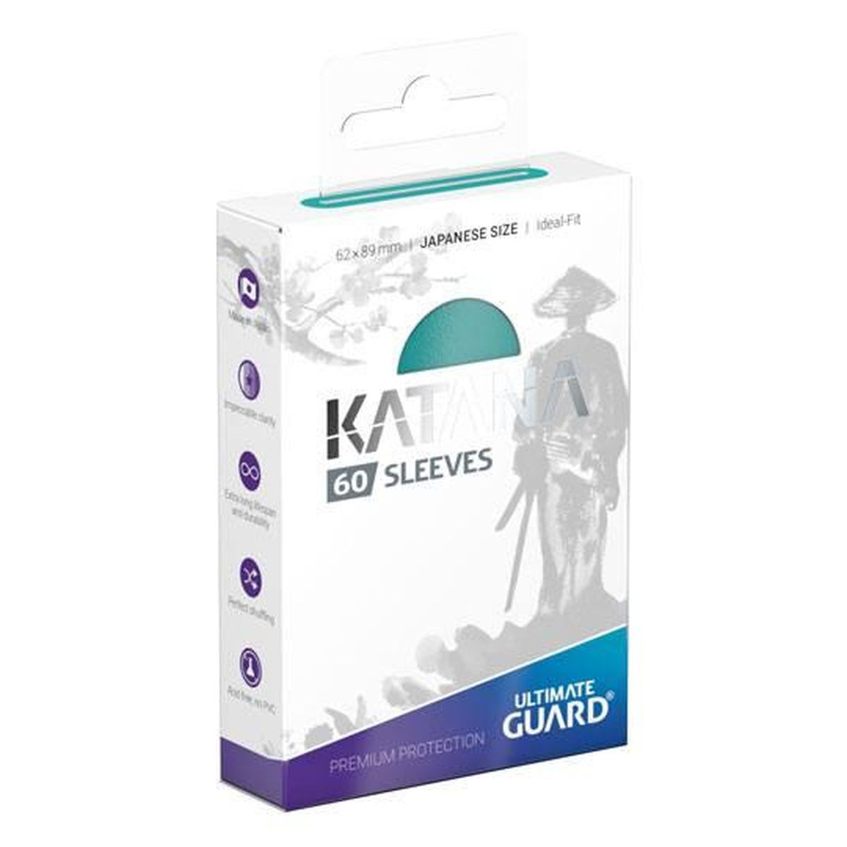 Ultimate Guard - Protèges Cartes - Japanese Size - Katana - Turquoise (60)