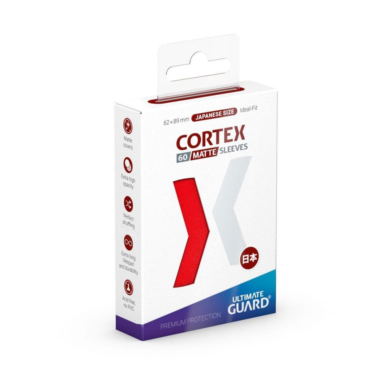 Ultimate Guard - Protèges Cartes - Small - Mini - Cortex - Matte Rouge (60)