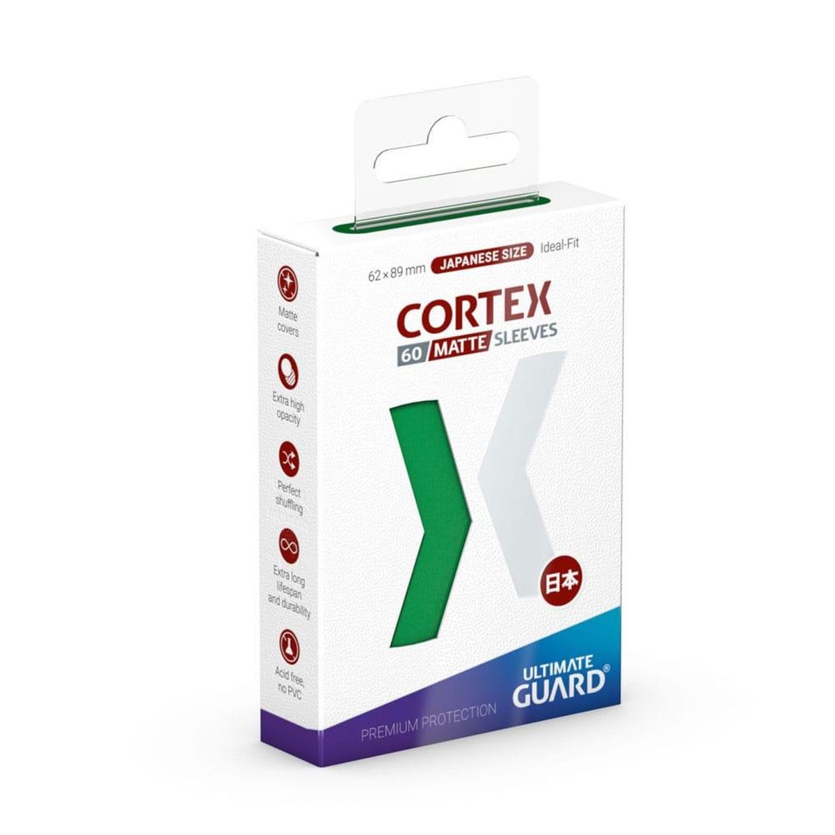 Ultimate Guard - Protèges Cartes - Small - Mini - Cortex - Matte Vert (60)