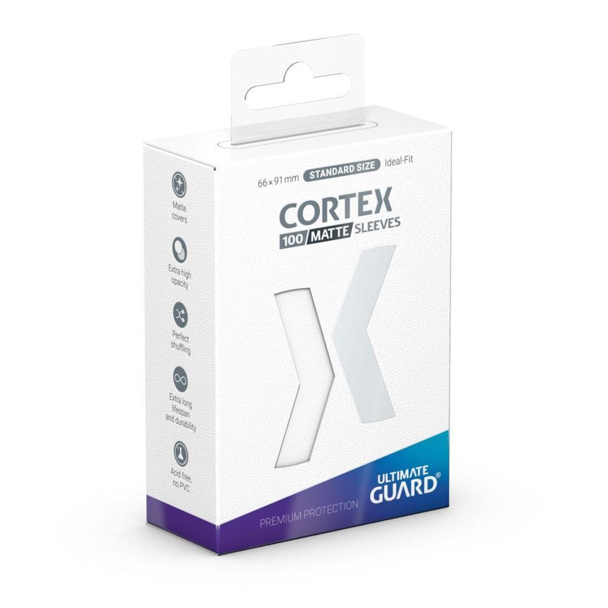 Ultimate Guard - Protèges Cartes - Standard - Cortex - Matte Blanc (100)