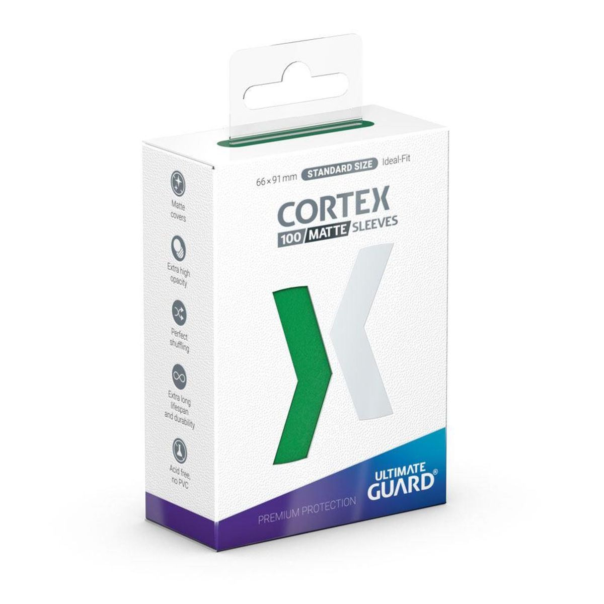 Ultimate Guard - Protèges Cartes - Standard - Cortex - Matte Vert (100)