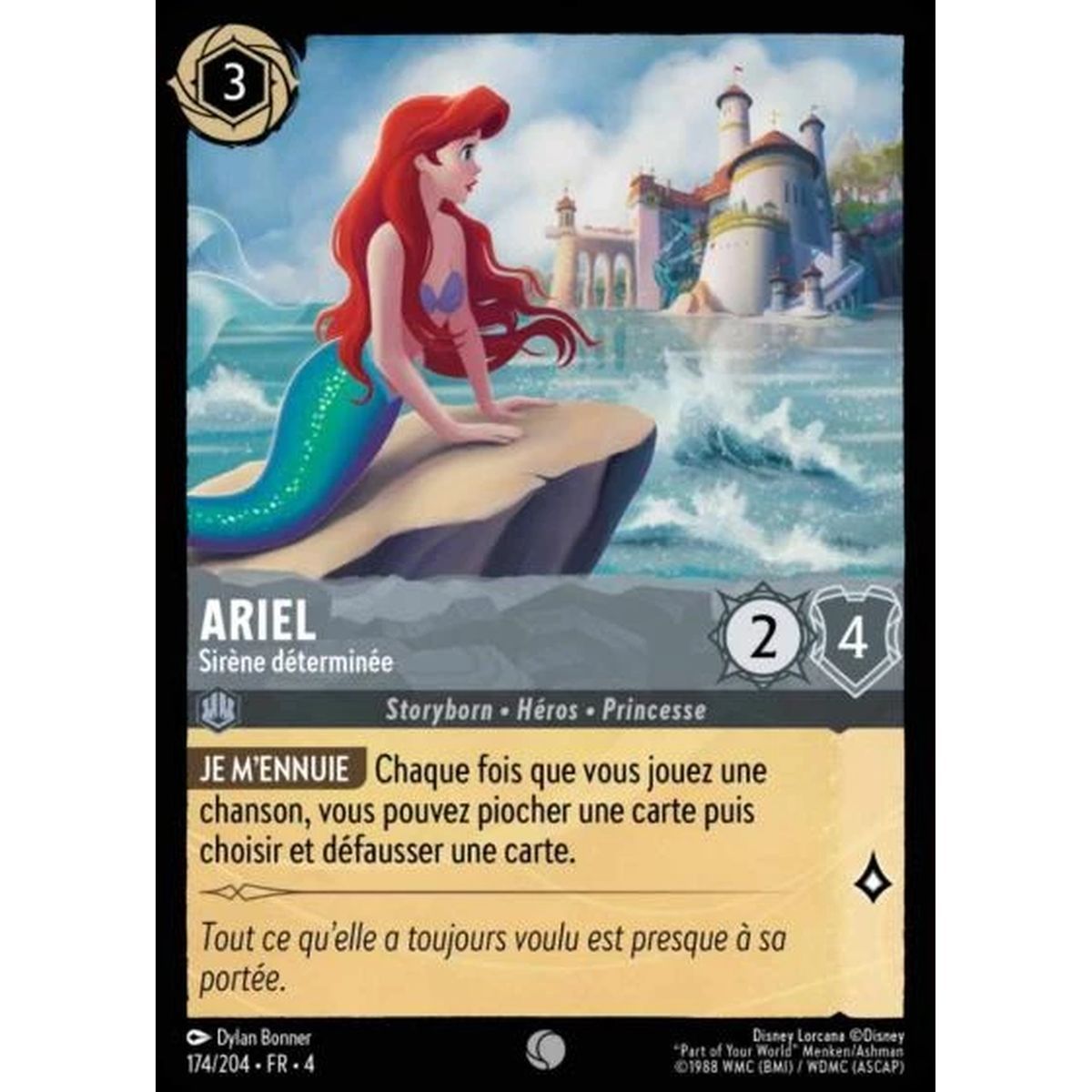 Item Ariel, Sirène déterminée - 174/204 - URR - Le Retour d'Ursula - Brillante - Premium - Français