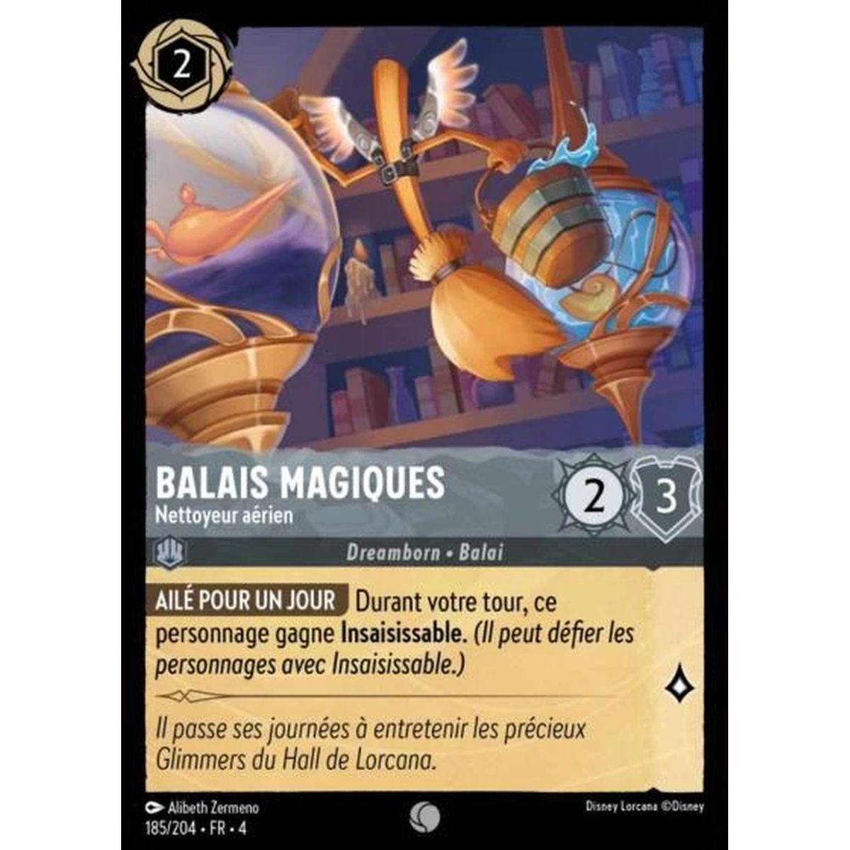 Item Balais magiques, Nettoyeur aérien - 185/204 - URR - Le Retour d'Ursula - Brillante - Premium - Français