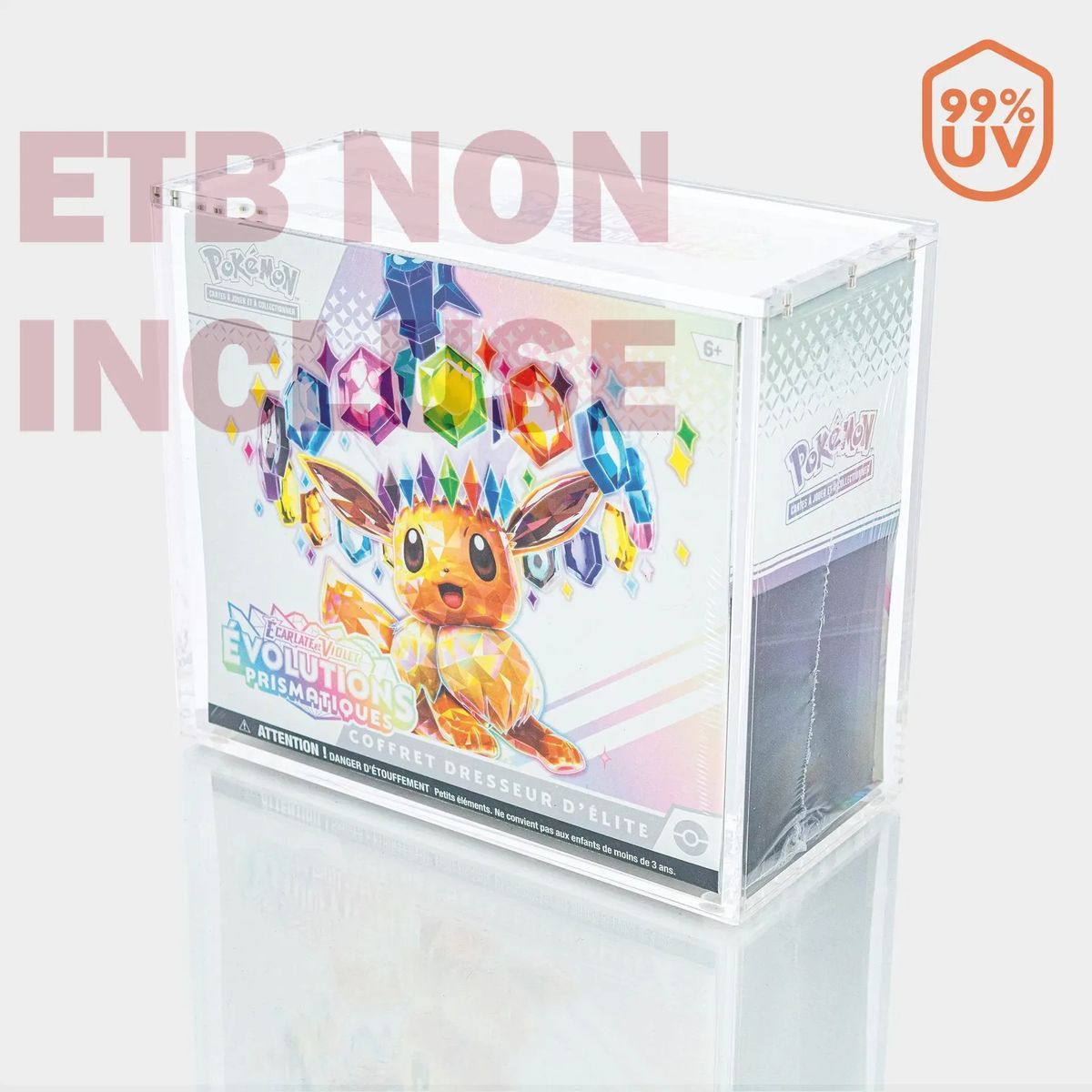 Vitrine de Protection en Plexiglass pour Coffret Dresseur d'Élite (ETB) - Couvercle Aimanté - Phoenix Shield
