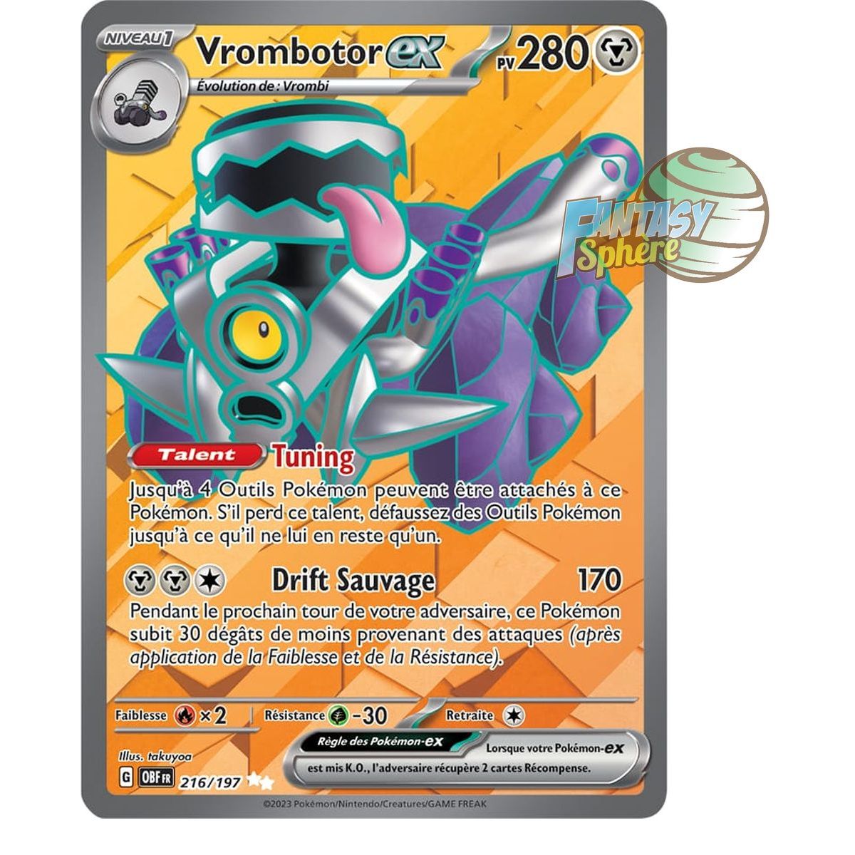 Vrombotor EX - Ultra Rare 216/197 - Ecarlate et Violet Flammes Obsidiennes