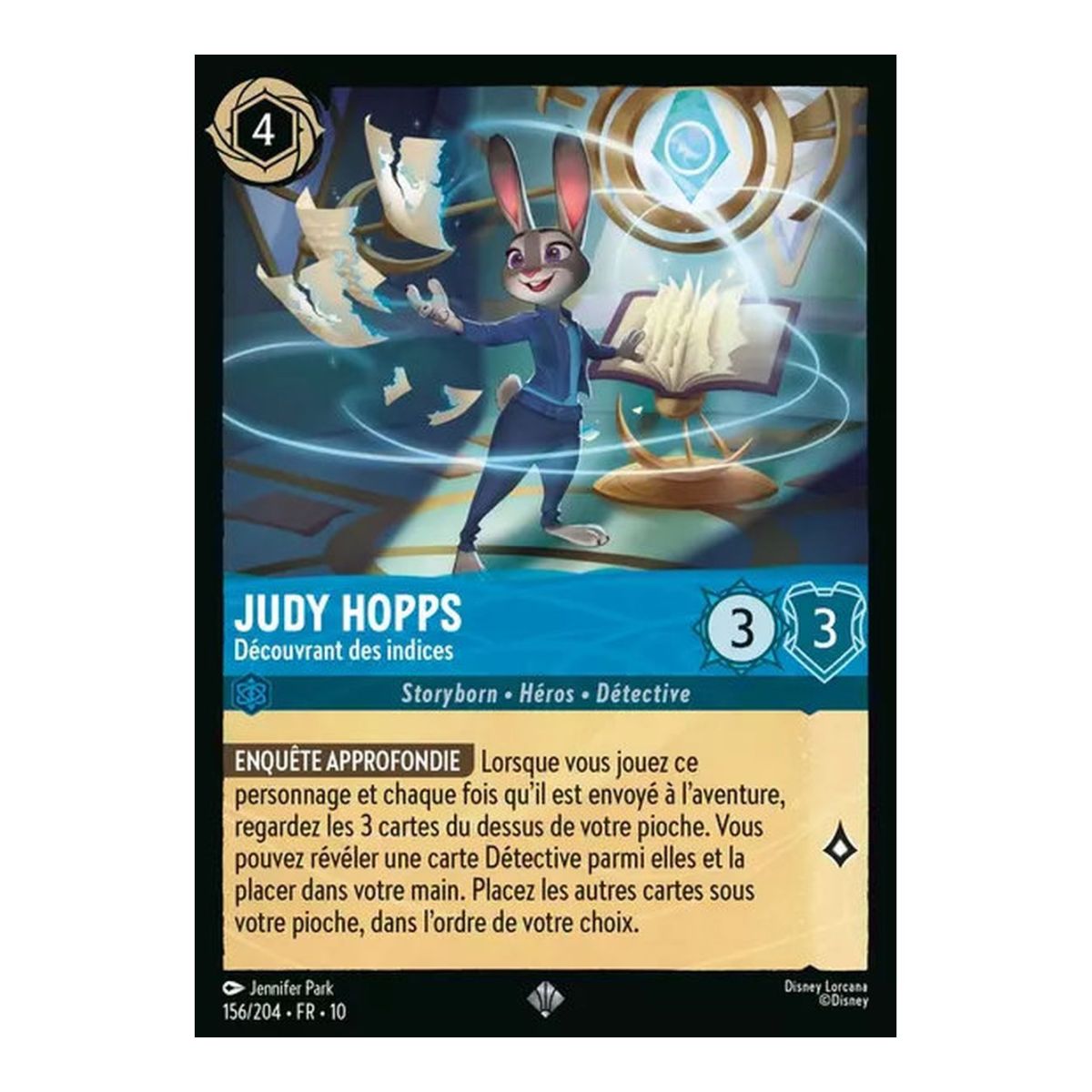 Judy Hopps, Découvrant des indices - 156/204 - WHW - Lueurs dans les Profondeurs - Brillante - Premium - Français