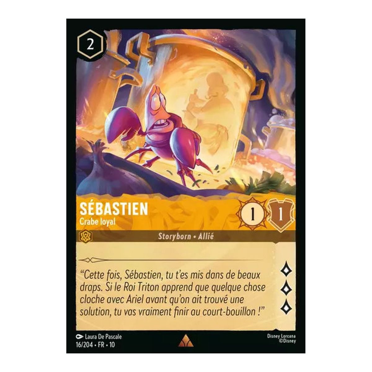 Sébastien, Crabe loyal - 16/204 - WHW - Lueurs dans les Profondeurs - Brillante - Premium - Français