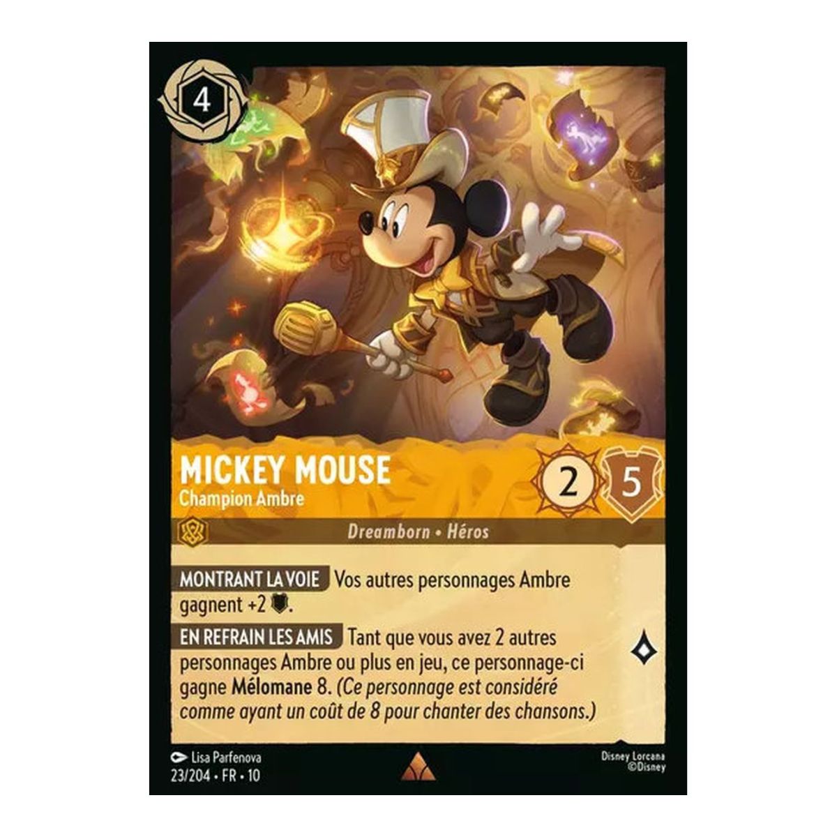 Item Mickey Mouse, Champion Ambre - 23/204 - WHW - Lueurs dans les Profondeurs - Brillante - Premium - Français