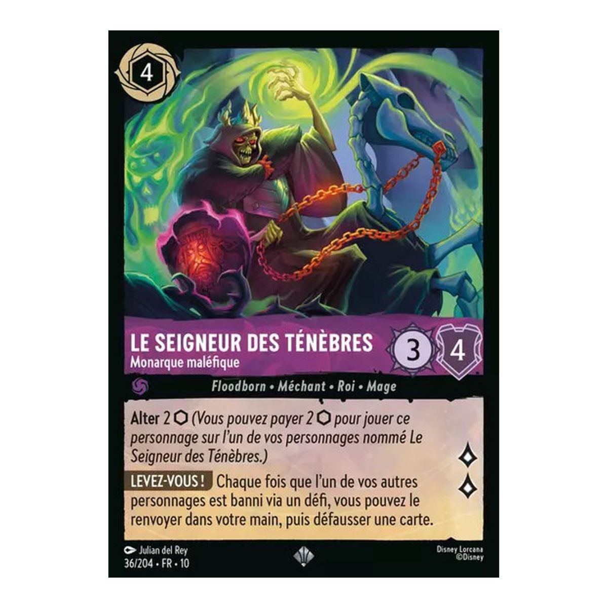 Item Le Seigneur des Ténèbres, Monarque maléfique - 36/204 - WHW - Lueurs dans les Profondeurs - Brillante - Premium - Français