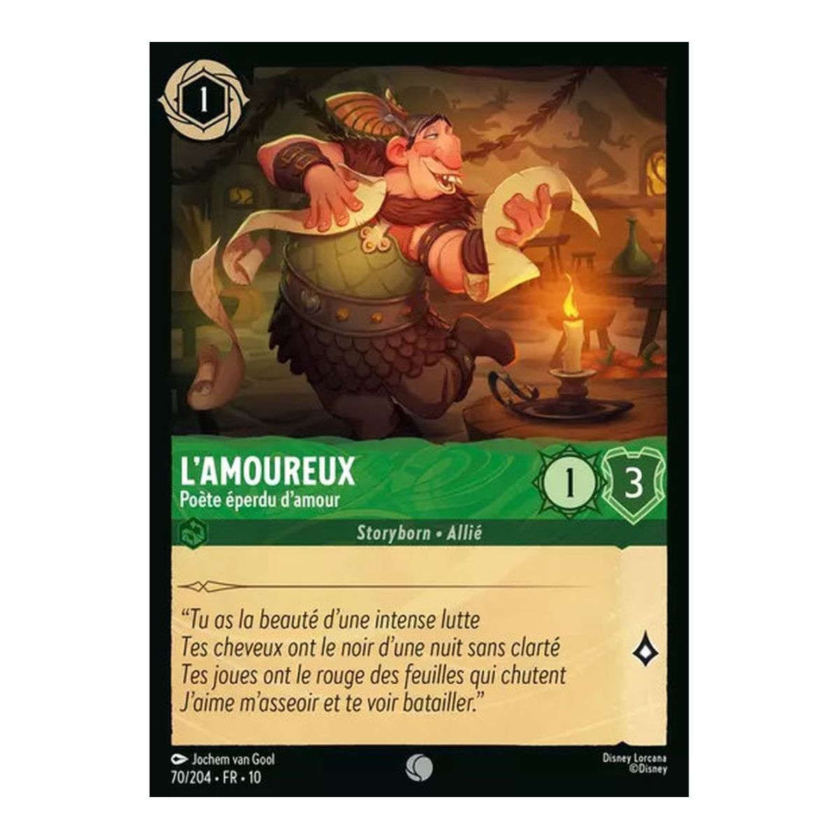 L'amoureux, Poète éperdu d'amour - 70/204 - WHW - Lueurs dans les Profondeurs - Brillante - Premium - Français