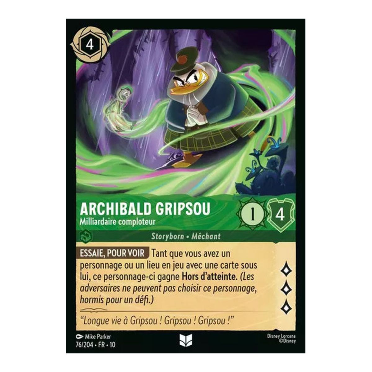 Item Archibald Gripsou, Milliardaire comploteur - 76/204 - WHW - Lueurs dans les Profondeurs - Brillante - Premium - Français