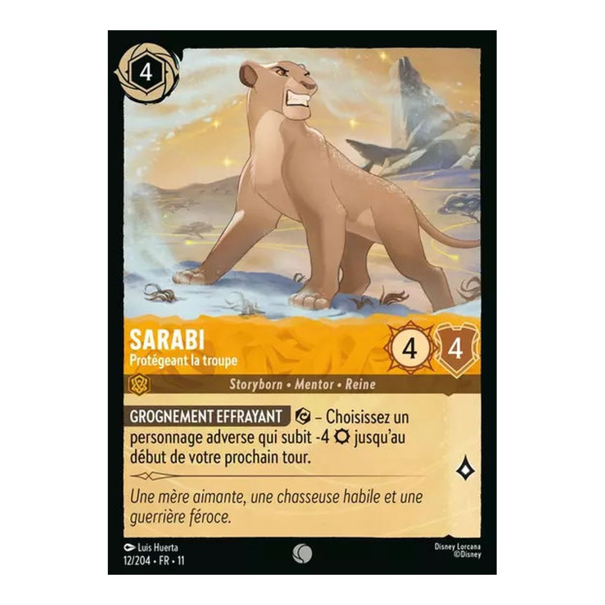 Item Sarabi, Protégeant la troupe - 12/204 - WIN - Givresort - Commune - Français