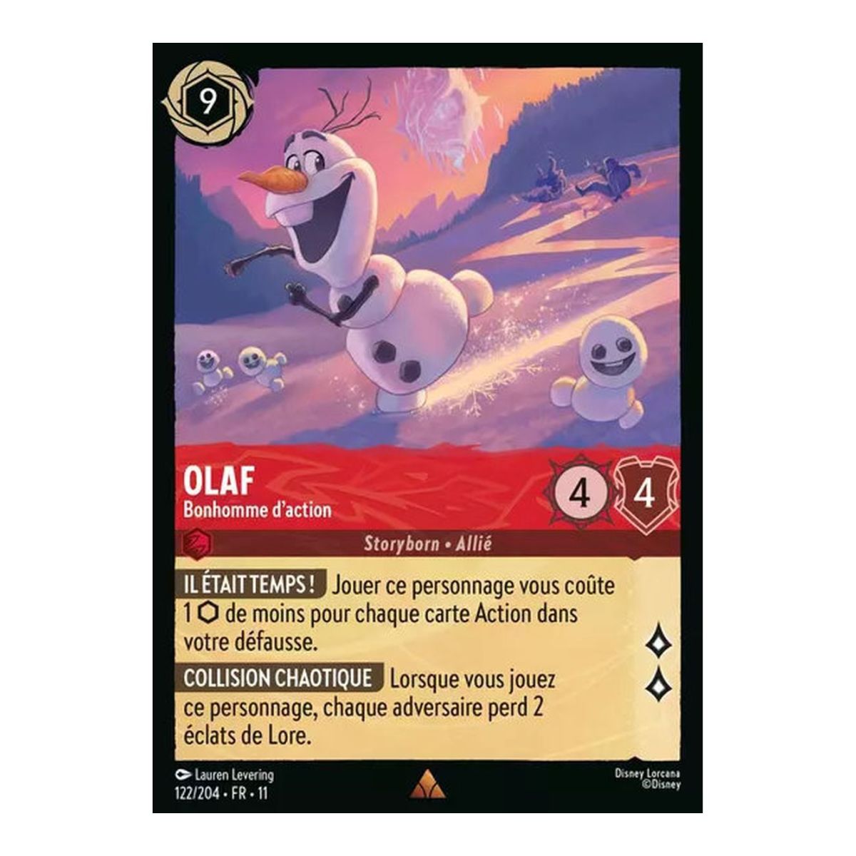Olaf, Bonhomme d'action - 122/204 - WIN - Givresort - Rare - Français